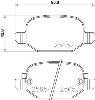 Комплект гальмівних накладок, дискове гальмо HELLA 8DB 355 020-761