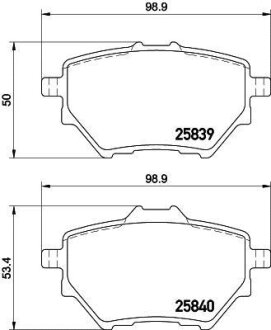 Комплект гальмівних накладок, дискове гальмо HELLA 8DB 355 020-991