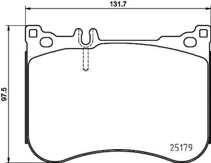 Гальмівні колодки пер. W222/W213 14- HELLA 8DB 355 021-211