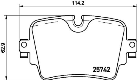 Комплект гальмівних накладок, дискове гальмо HELLA 8DB 355 021-391