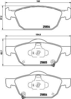 Комплект гальмівних накладок, дискове гальмо HELLA 8DB 355 021-431