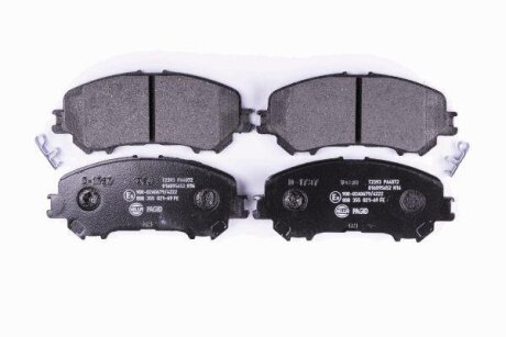 Комплект гальмівних накладок, дискове гальмо HELLA 8DB 355 021-691