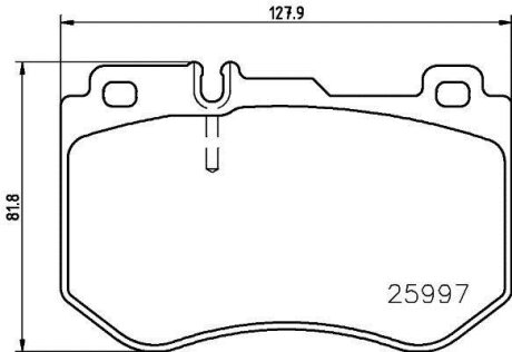 Комплект гальмівних накладок, дискове гальмо HELLA 8DB 355 021-741