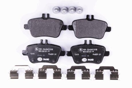 Комплект гальмівних накладок, дискове гальмо HELLA 8DB 355 021-791