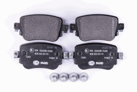 Комплект гальмівних накладок, дискове гальмо HELLA 8DB 355 021-911