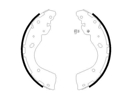 Комплект гальмівних колодок HELLA 8DB 355 022-241