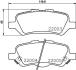 Гальмівні колодки дискові зад. Toyota Venza 12- HELLA 8DB 355 023-051 (фото 1)