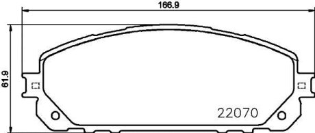 Комплект гальмівних накладок, дискове гальмо HELLA 8DB 355 023-391