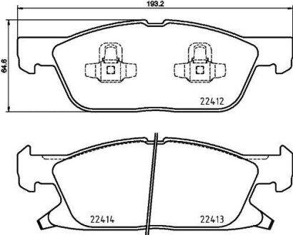 Колодки гальмівні комплект HELLA 8DB 355 024-981