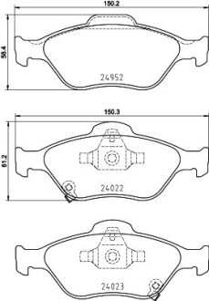 Комплект гальмівних накладок, дискове гальмо HELLA 8DB 355 025-321