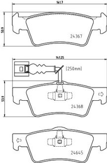 Комплект гальмівних накладок, дискове гальмо HELLA 8DB 355 025-761