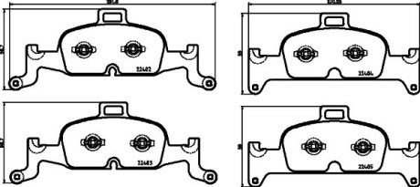 Комплект гальмівних накладок, дискове гальмо HELLA 8DB355025-811