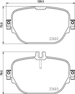Комплект гальмівних накладок, дискове гальмо HELLA 8DB 355 031-711