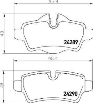 Комплект гальмівних накладок, дискове гальмо HELLA 8DB 355 031-791