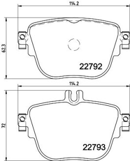 Комплект гальмівних накладок, дискове гальмо HELLA 8DB 355 032-161