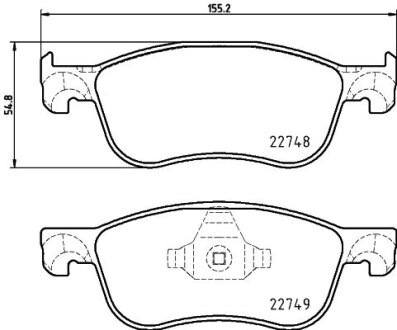 Комплект гальмівних накладок, дискове гальмо HELLA 8DB 355 037-741