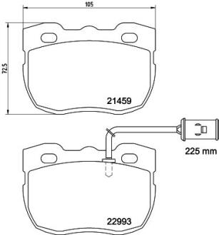 Комплект гальмівних накладок, дискове гальмо HELLA 8DB 355 037-941