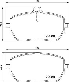 Комплект гальмівних накладок, дискове гальмо HELLA 8DB 355 037-961