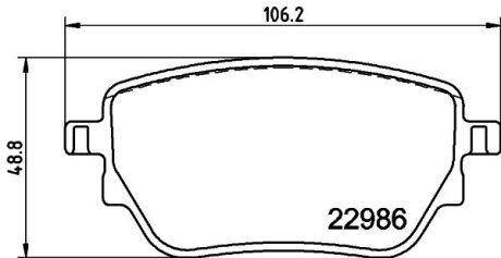 Комплект гальмівних накладок, дискове гальмо HELLA 8DB 355 039-021