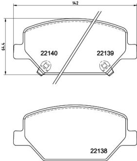 Комплект гальмівних накладок, дискове гальмо HELLA 8DB 355 039-121