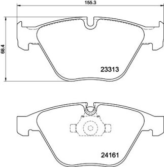 Комплект гальмівних накладок, дискове гальмо HELLA 8DB 355 039-241