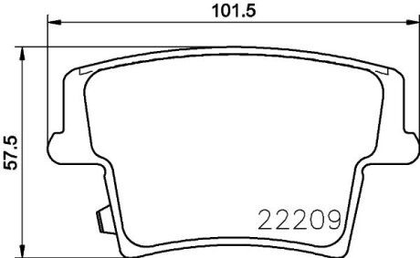 Комплект гальмівних накладок, дискове гальмо HELLA 8DB 355 039-291