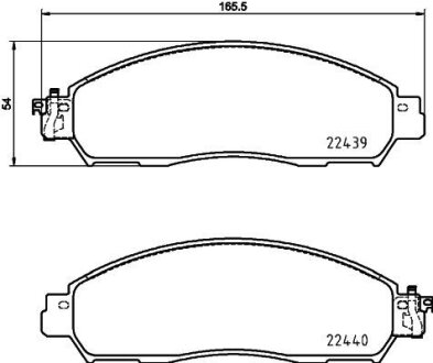 Комплект гальмівних накладок, дискове гальмо HELLA 8DB355039-331