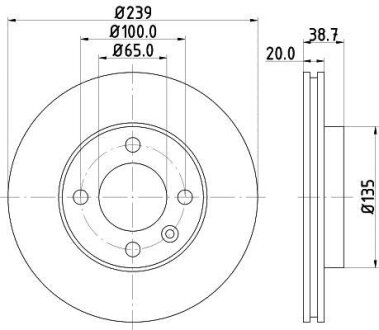 Гальмівний диск HELLA 8DD 355 100-191