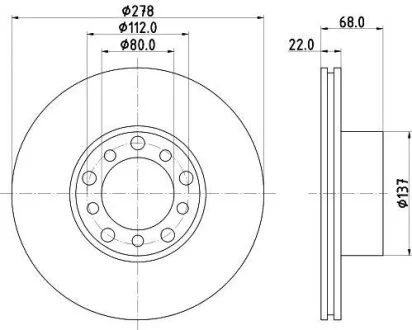 Гальмівний диск HELLA 8DD 355 100-401