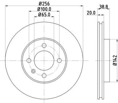 Гальмівний диск HELLA 8DD 355 101-321
