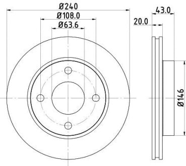 Гальмівний диск HELLA 8DD 355 102-231