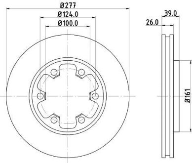 Гальмівний диск HELLA 8DD 355 102-921
