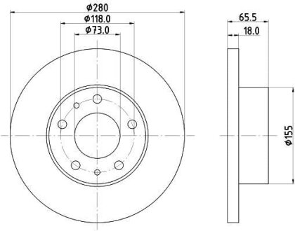 Гальмівний диск HELLA 8DD 355 104-391