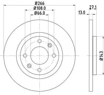 Гальмівний диск HELLA 8DD 355 105-751