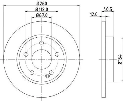 Гальмівний диск HELLA 8DD 355 105-971