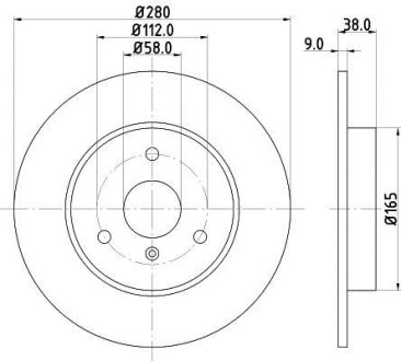 Гальмівний диск HELLA 8DD 355 106-601