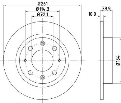 Гальмівний диск HELLA 8DD 355 107-371