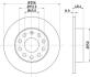 (260mm) Диск гальмівний зад. Skoda Octavia 04-/Caddy 04-/Golf 03-/Jetta 05-/Touran 03- HELLA 8DD 355 109-641 (фото 1)