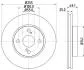 TOYOTA диск гальмівний передн.Corolla 02- HELLA 8DD 355 110-431 (фото 1)