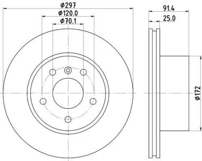 Гальмівний диск HELLA 8DD 355 110-811