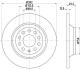 VW диск гальмівний задній AUDI A6 2.0i 2.4i 2.7TDI 2.8FSI 3.0i 05- (302*11.7) HELLA 8DD 355 111-181 (фото 1)