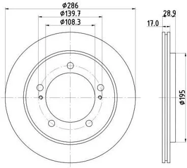 Гальмівний диск HELLA 8DD 355 111-791