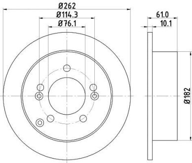Гальмівний диск Hyundai Sonata V, Tucson Kia Magentis, Sporta HELLA 8DD 355 113-641