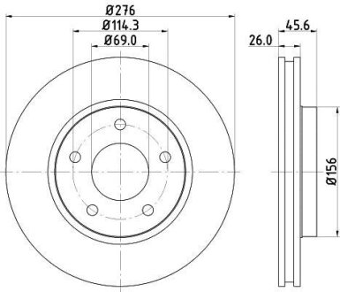 Диск тормозной HELLA 8DD 355 116-241