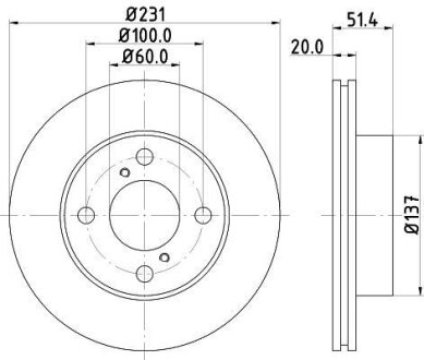 Гальмівний диск HELLA 8DD 355 116-501