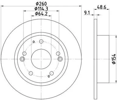 Гальмівний диск HELLA 8DD 355 117-091