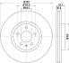 Диск тормозной AUDI A4/A5 07-/A6/A7 10-/Q5 08- передний вент.D=320мм. HELLA 8DD 355 117-191 (фото 1)