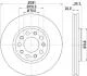 Гальмівний диск пер Лів/Прав Alfa Romeo Giulietta Fiat 500X Jeep Renegade 1.0-2.0D 04.10- HELLA 8DD 355 117-231 (фото 1)