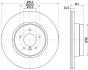 Тормозной диск зад. X5 E70/F15/F85/ X6 E71/E72/F16/F86 07- 3.0-4.8 (PRO) HELLA 8DD 355 117-761 (фото 1)