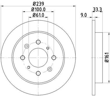 Гальмівний диск HELLA 8DD 355 117-871